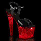 Pleaser Flashdance 709Spec Black Clear Platform Shoes
